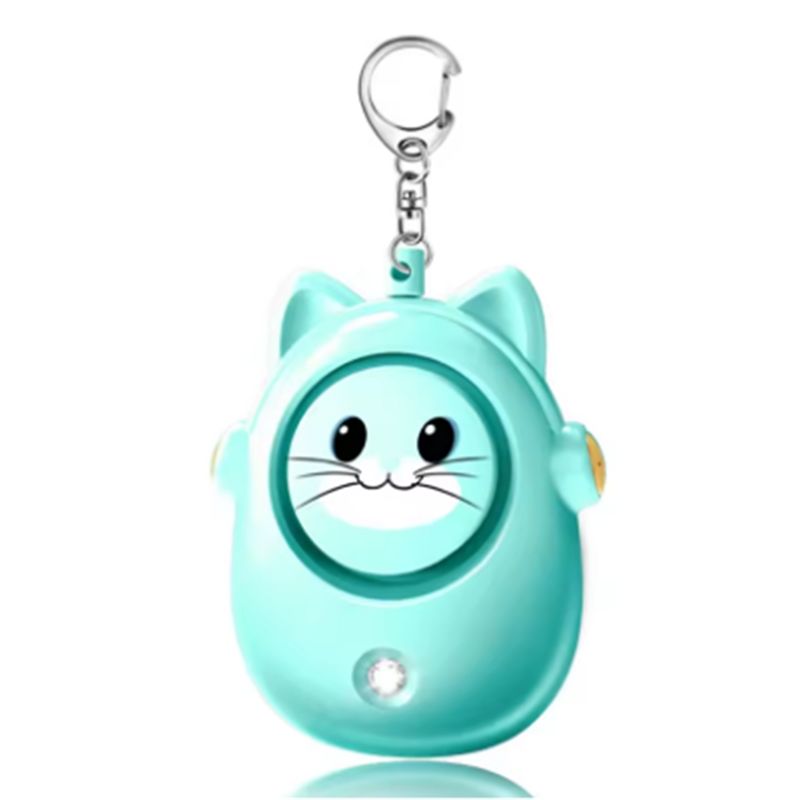 Personal Alarm Keychain - 귀여운 고양이 개인용 알람, 여성용 늑대퇴치