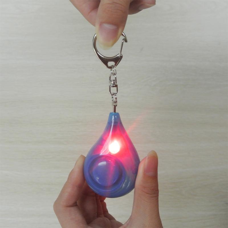 Personal Alarm Keychain - 물방울형 여성용 도난방지 장치 휴대용 개인