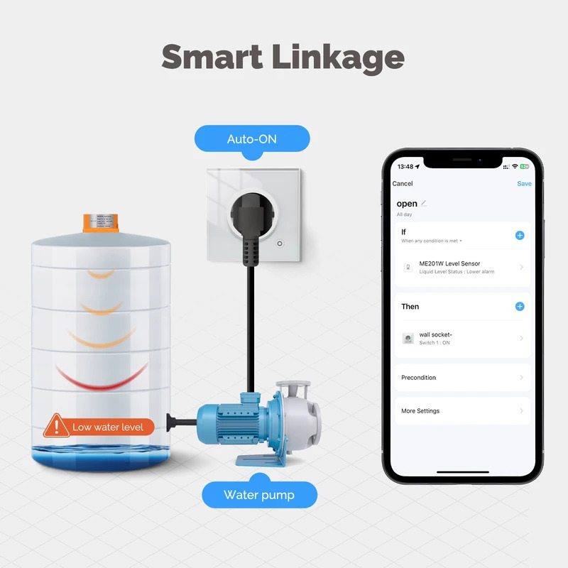 Water Alarm Sensor - MOES Tuya WiFi/ZigBee 스마트 수위 센서,