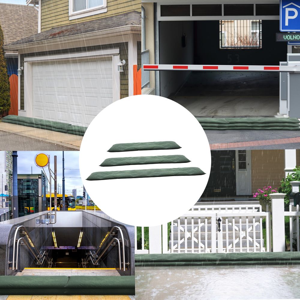 Flood Barrier Bag - 부직포 물활성화 홍수 방지벽 녹색 간편