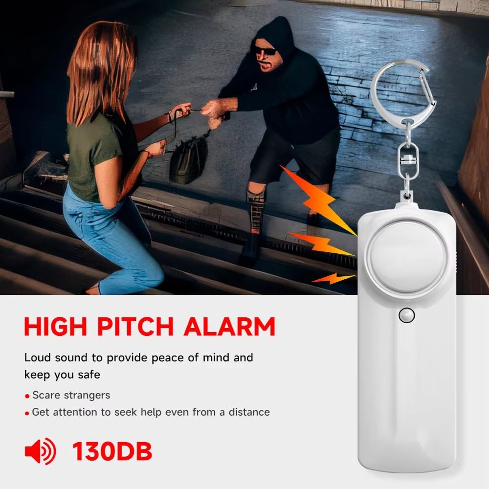 Personal Alarm Keychain - 130dB 큰 소리 개인 보안 경보기,
