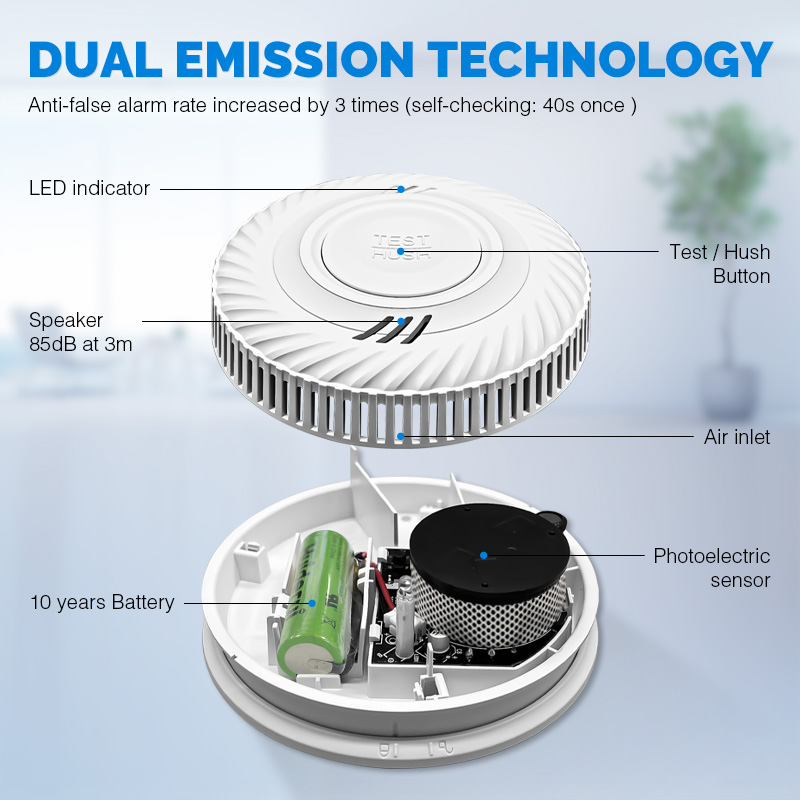Smoke Detector Interconnected - 파워드 호텔 스마트 무선 투야 와이파이