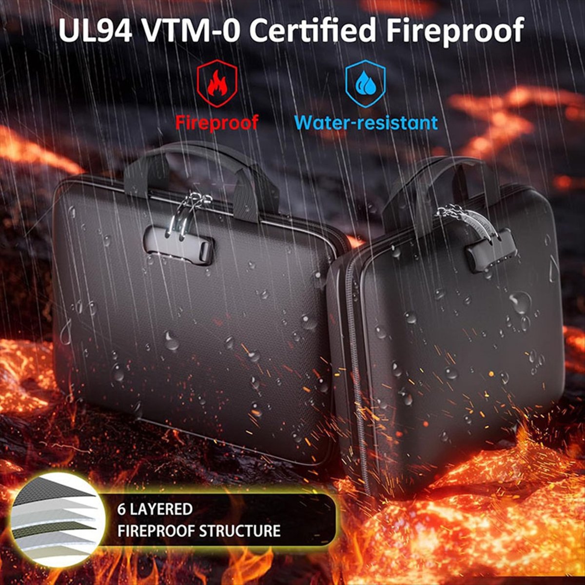 Fire Safe Document - 잠금장치가 있는 방화 문서 정리함, 파일