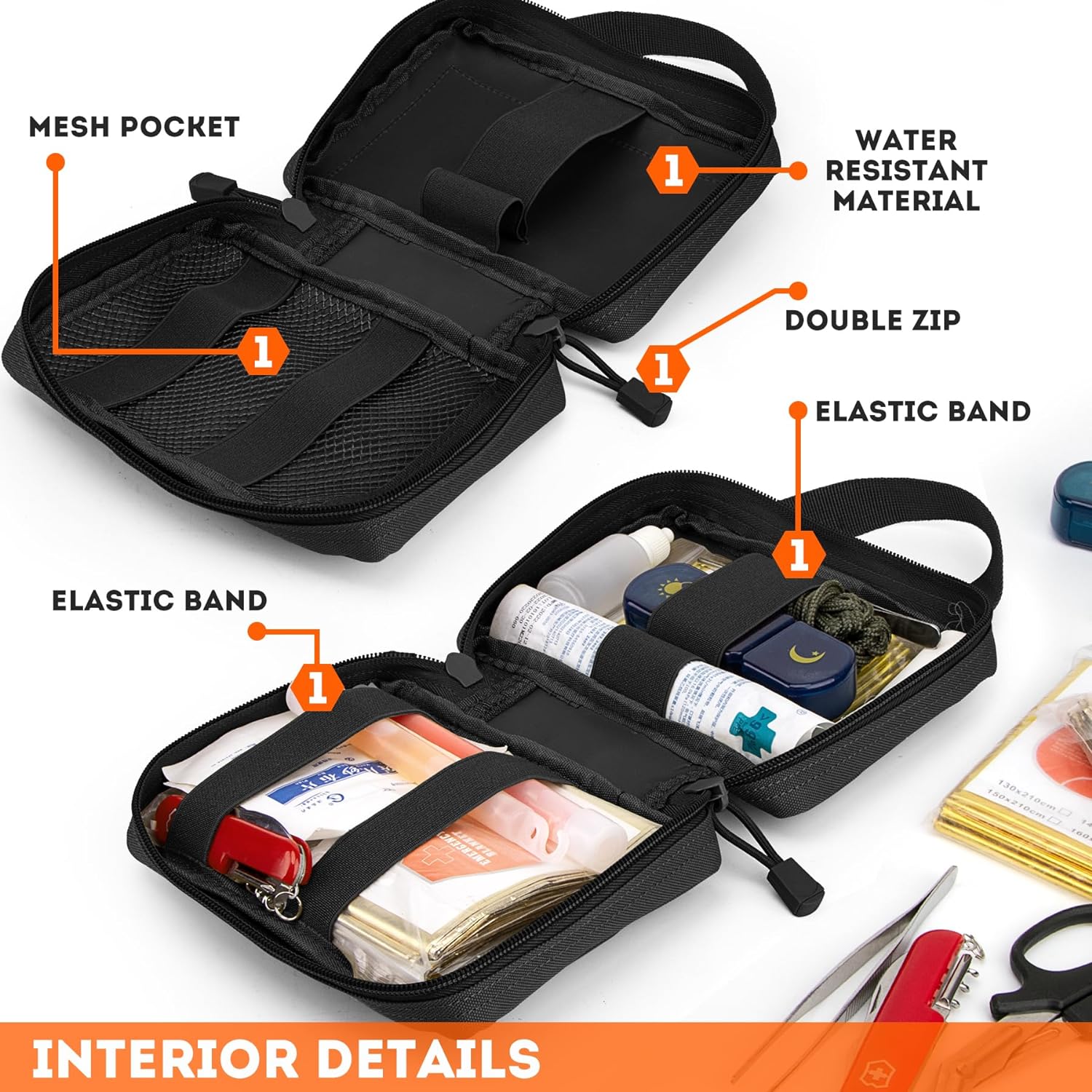 전술 EMT 파우치, 업그레이드 IFAK 찢을 수 있는 - First Aid Bag Kit 리뷰 및 가격