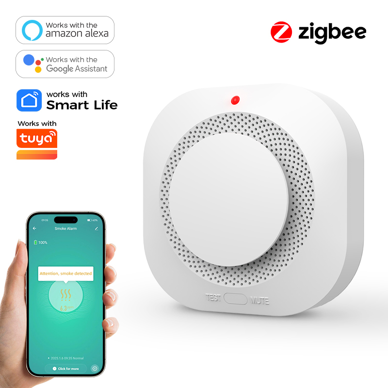 ZIGBEE 연기 감지기 홈 보안 - 스마트라이프 및  - Smoke Detector Interconnected 리뷰 및 가격