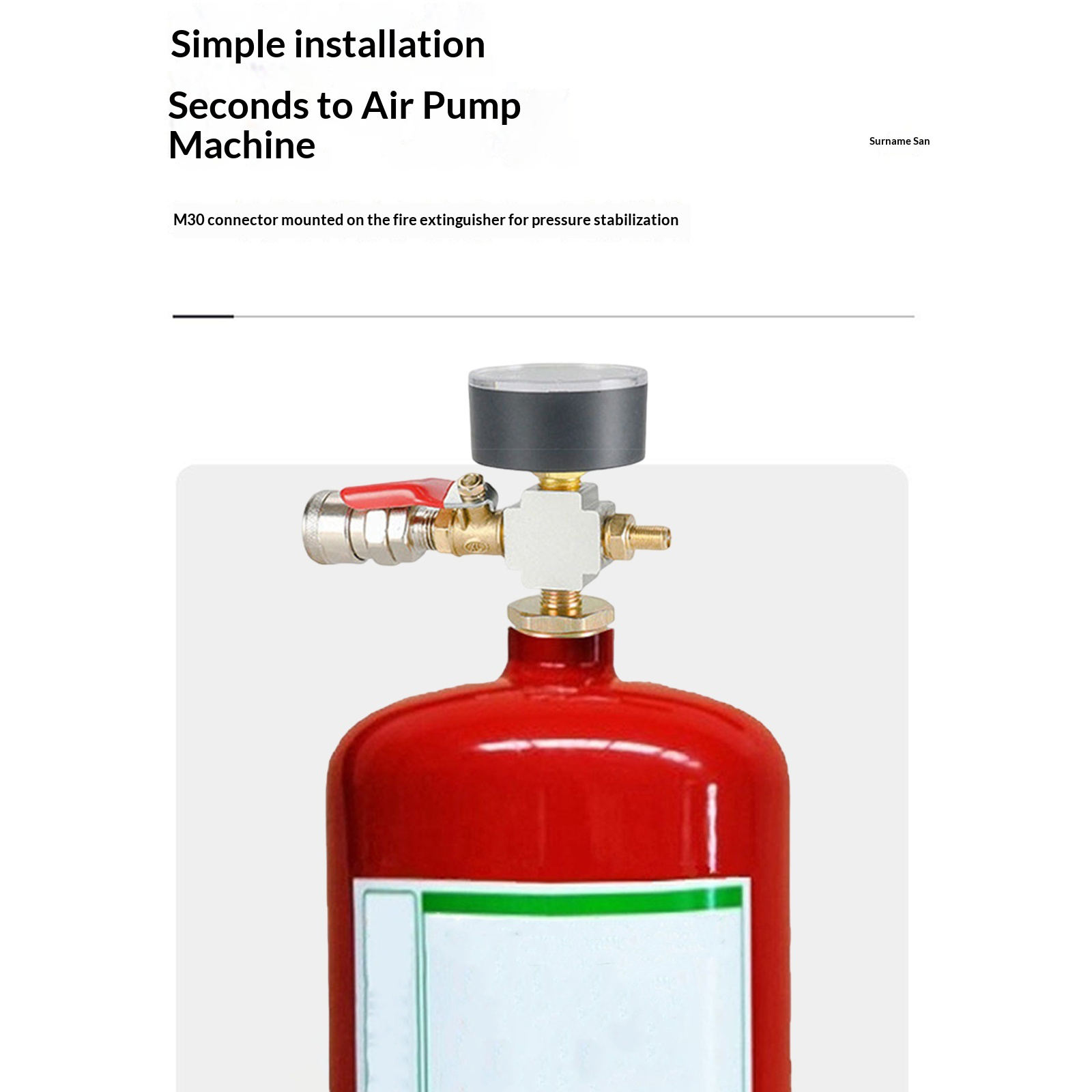 게이지가 있는 소형 공기탱크 압력 어댑터, 가스 저장  - Fire Extinguisher Small 리뷰 및 가격