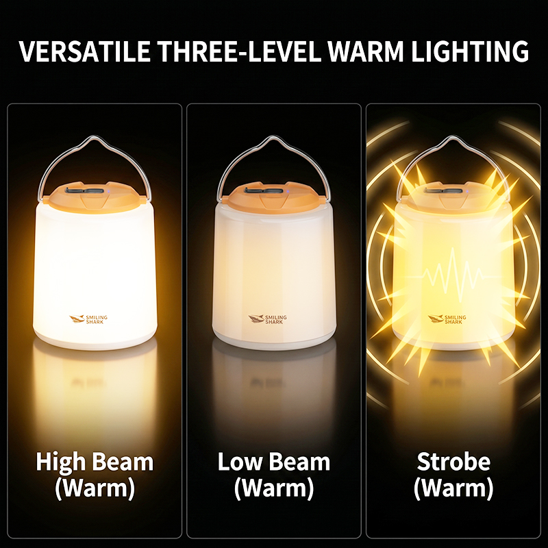 스마일링 샤크 LED 충전식 캠핑 라이트 텐트 라이트  - Power Outage Light 리뷰 및 가격