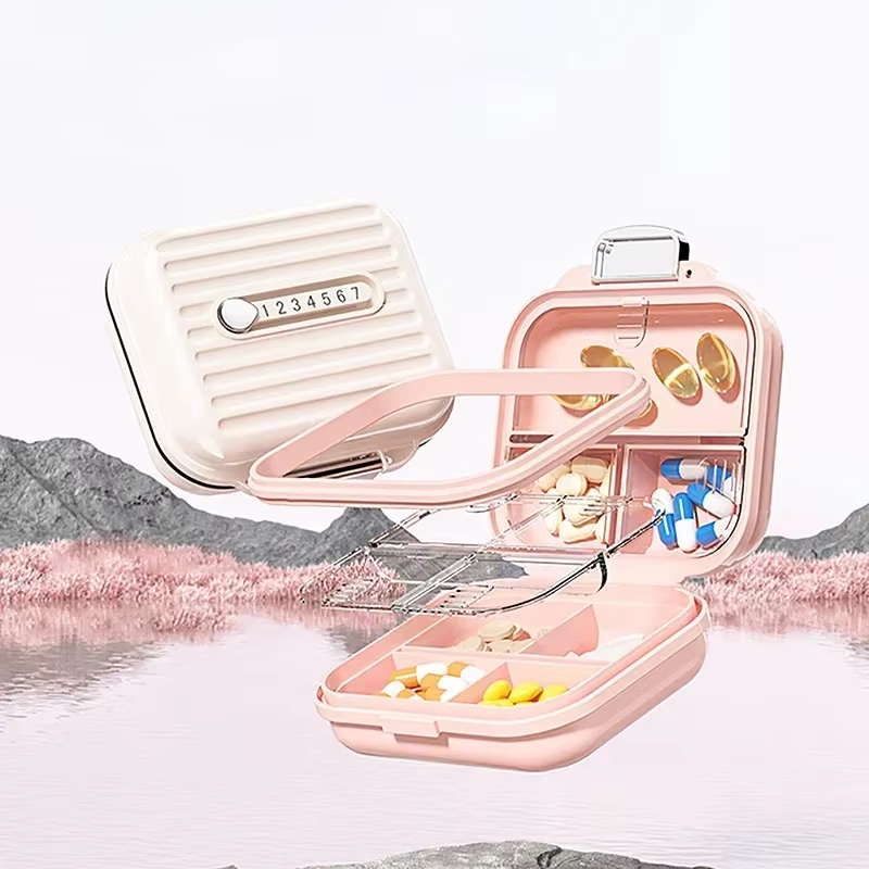 알약 보관 상자 야외 여행용 태블릿 주최자 의학 용기용 - Medicine Cabinet Lock 리뷰 및 가격