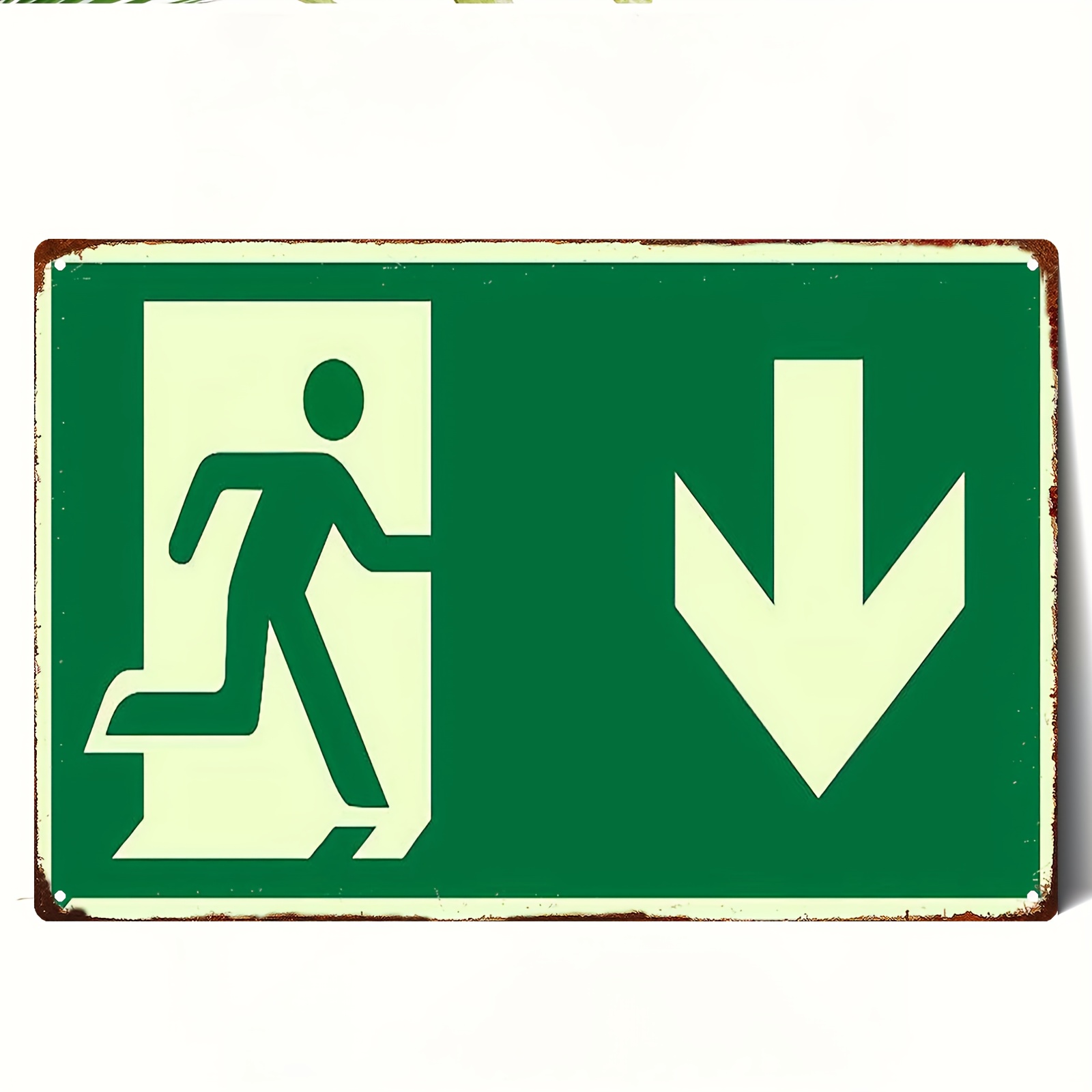 2D 빈티지 금속 철제 간판 |   거실, 침실, 정원 - Emergency Exit Sign 리뷰 및 가격