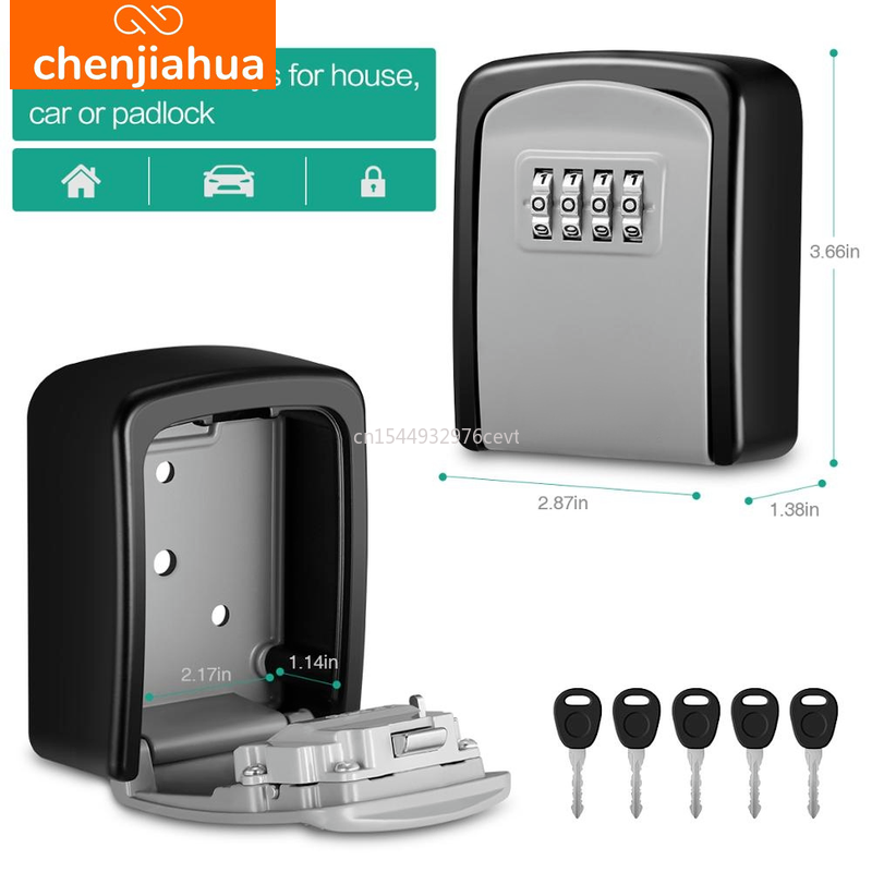 벽걸이 형 키 보관 비밀 상자 주최자 4 자리 조합 암 - Lockbox Key Secure 리뷰 및 가격