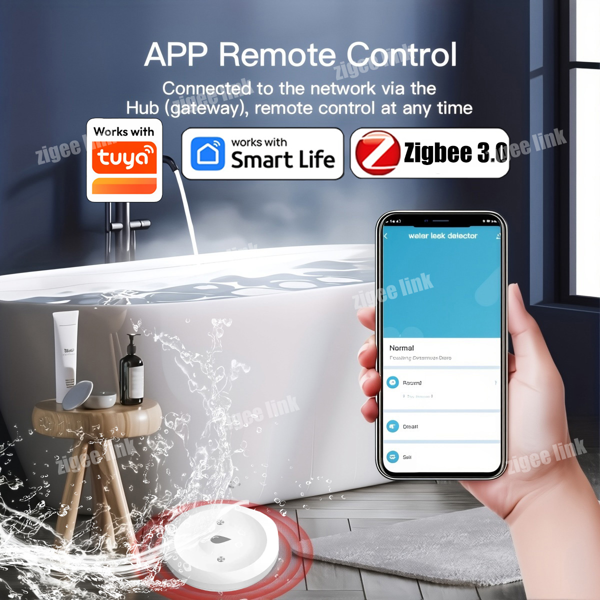 ZigBee 3.0 워터 센서 스마트 누수 감지기 홍수 - Water Alarm Sensor 리뷰 및 가격