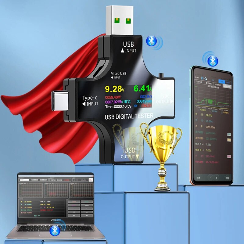USB 테스터 DC 타입-C PD 디지털 볼트미터 암페 - Co Detector Plug 리뷰 및 가격