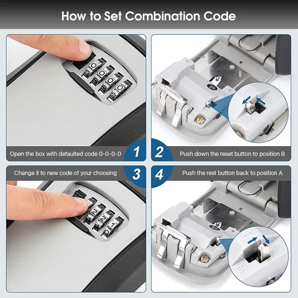 가정용 벽걸이 키 보관함, 휴대용 키 잠금 상자, 4  - Lockbox Key Secure 리뷰 및 가격