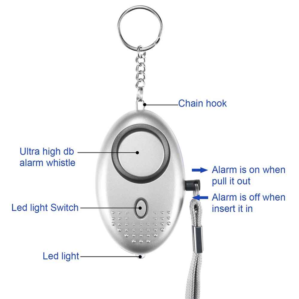 130dB 자기 방어 경보 안티 늑대 소녀 어린이 여성 - Personal Alarm Keychain 리뷰 및 가격
