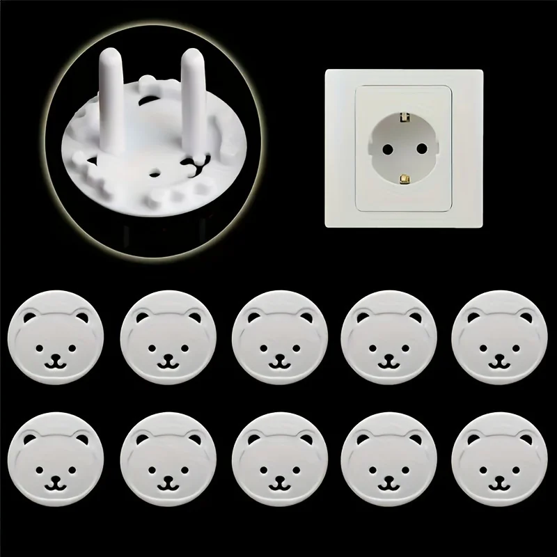 10개입 곰 모양 EU 전원 소켓 전기 콘센트 아기 어 - Outlet Cover Baby 리뷰 및 가격
