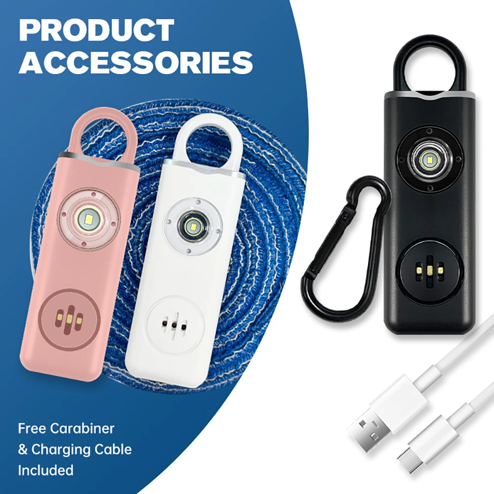 130dB 충전식 개인 경보 키체인, LED 플래시 비 - Personal Alarm Keychain 리뷰 및 가격