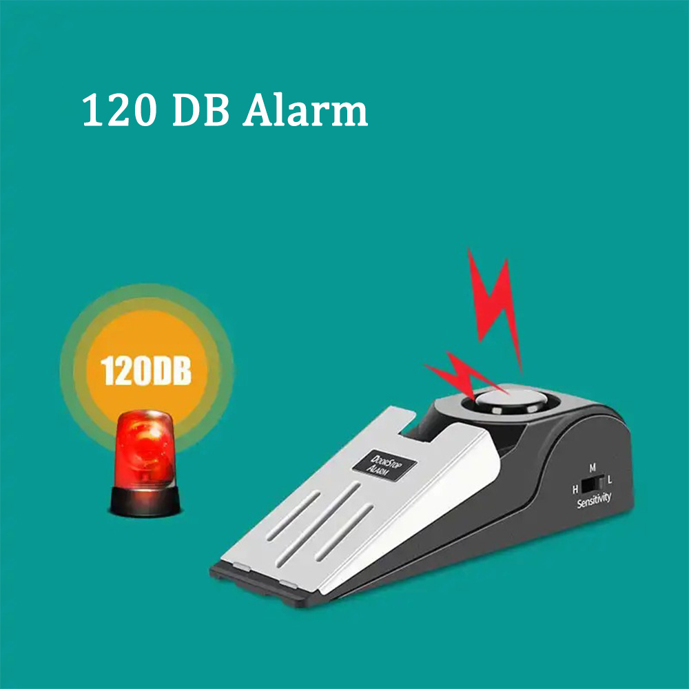 도난 방지 도난 방지 시스템, 보안 홈 웨지 모양 문짝 - Door Stop Alarm 리뷰 및 가격